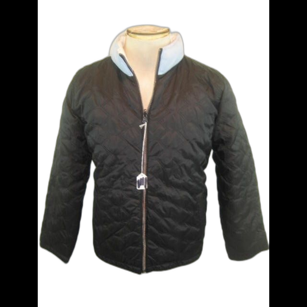Womens ZeroXposure Reversible Black/White Quilted Nylon Down Filled Ski Parka Lg